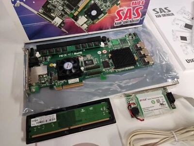 Areca ARC-1680ix-12 PCIe x8 12-Port SAS/SATA RAID-6 Controller BBM RAM - Image 1 of 4