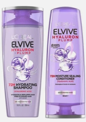 Set 2 Champú y Acondicionador Hidratante L’Oreal Paris Elvive HYALURON Plump 13.5oz Foto 1 de 3