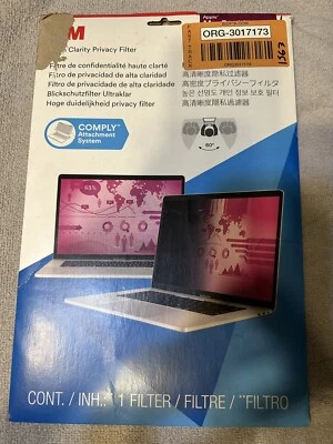 3M High Clarity Privacy Filter for Apple MacBook Pro 15 2017 NEW HCNAP002 - Image 1 of 4