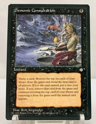 Magic the Gathering MTG Ice Age Demonic Consultation NM-MT Unplayed - Image 1 of 2
