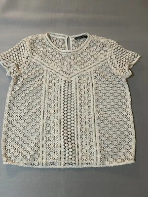 Top Abercrombie & Fitch Mujer Talla S Recortado Beige Cottagecore Boho Foto 1 de 4