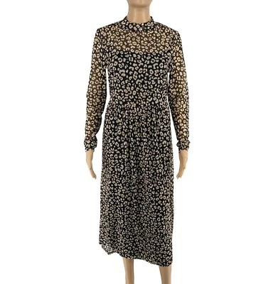 OBJECT Women Black Mariann Floral Long Sleeves Dress Size M - Image 1 of 4