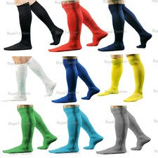 FOOTBALL SOCKS RUGBY HOCKEY SOCCER PLAIN LONG SPORTS SOCKS MEN'S BOYS GIRLS