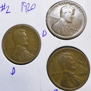 1920’s Lincoln Wheat Cent, (2)D, P / #2 - Picture 1 of 2