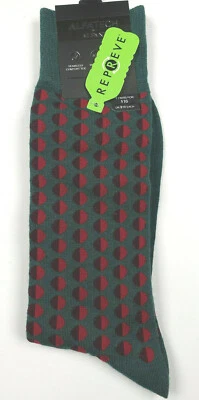 Calcetines de vestir ALFANI para hombre lunares verdes AlfaTech Repreve talla 7-12 Foto 1 de 2