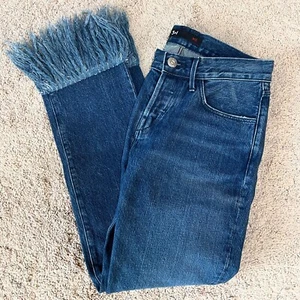 3x1 Fringe Jeans 25 Straight Womens High Rise Retro Western Cowgirl Blue Denim - Picture 1 of 10