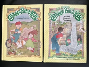 Vintage 1984 Hard-Cover Parker Brothers Cabbage Patch Kids Story Books Lot Of 2 - Imagen 1 de 20