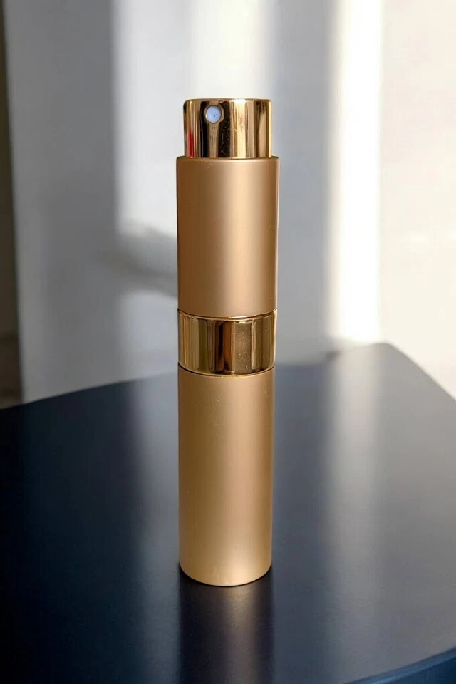 THE ESSENTIAL ATOMIZER COMPANY Twist-Up Spray 10ml Perfume Travel Atomiser Gold with funnel