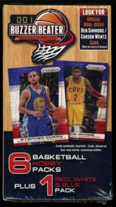 2016 MJ Holding Buzzer Beater Basketball Box Sealed 1 Prizm Red White Blue Pack - Picture 1 of 2