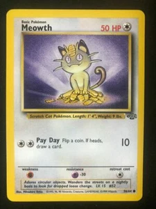Pokemon 56/64 Meowth Jungle Common NM - Picture 1 of 2