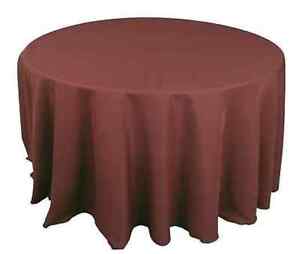 12 PACKs 108" inch ROUND Tablecloth LOT 100% Polyester Overlay 23 Colors *SALE*