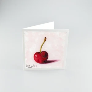 Cherry - Square High Quality 312gsm Blank Greetings Cards - Picture 1 of 4