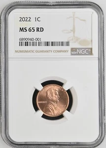 2022 Lincoln Penny No Mint Mark MS 65 RD - Picture 1 of 9
