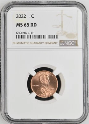 2022 Lincoln Penny No Mint Mark MS 65 RD - Image 1 of 4
