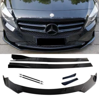 For Mercedes-Benz E200 E300 E450 Front Bumper Lip 86" Side Skirt Rear Bumper Lip - Imagem 1 de 4