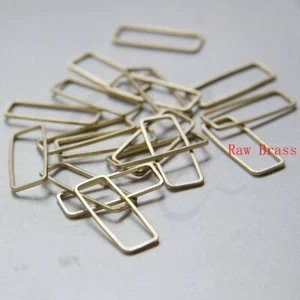 30 Stück roher Messing Rechteck Ring - Glied 9 x 24 mm (CW-3296C) - Bild 1 von 1