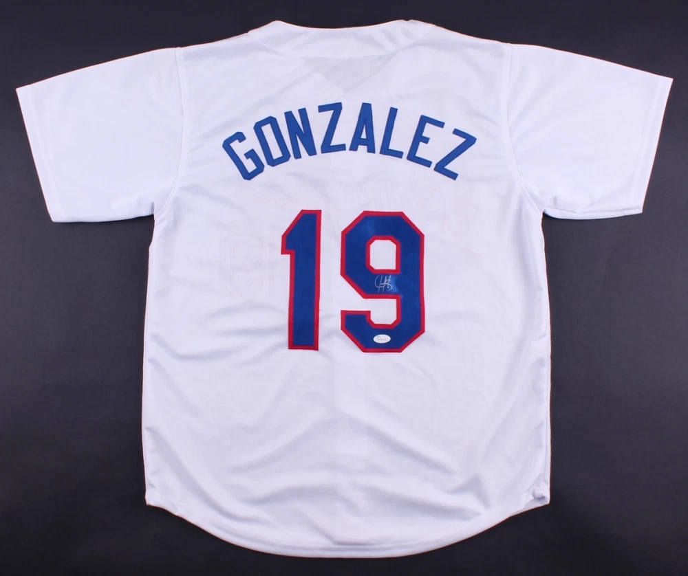 Texas Rangers Juan Gonzalez MLB Original Autographed Jerseys for
