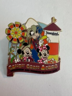 Prendedor Disney DLR 2008 Mickey Minnie Goofy Halloween caramelo acres de maíz con spinner (D9 Foto 1 de 2