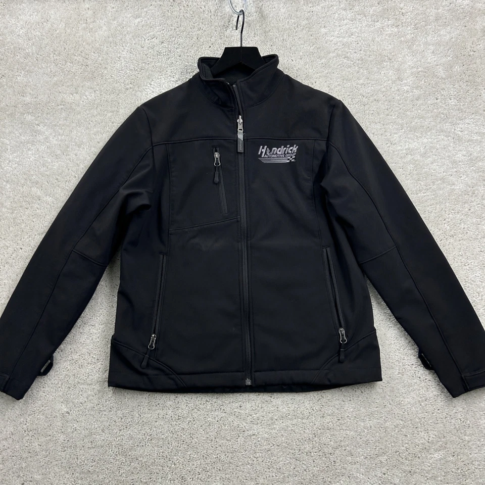 Cortavientos Hendrick Motorsports para mujer talla mediana negra manga larga softshell Foto 1 de 4