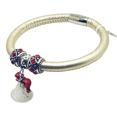 Pulsera BRIGHTON CHAMPAGNE WOODSTOCK con dije JINGLE BELL y cuentas SPARK NUEVA CON ETIQUETAS Foto 1 de 4