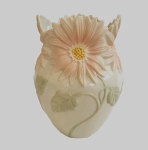 Lenox Gerbera Daisy Floral Blossom Collection Vase Ivory Pink Daisies Yellow 6" - Picture 1 of 5