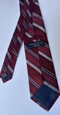 Corbata de hombre MEETING STREET 100 % seda hecha a mano a rayas 60 X 3,5 Foto 1 de 3