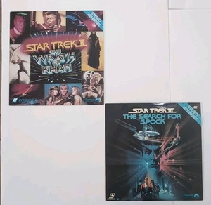 Star Trek 2 + Star Trek 3 Laserdisc Lot Wrath Of Khan / Search For Spock LD (2) - Picture 1 of 5