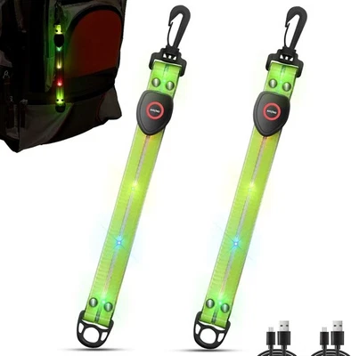 ZLCBBD LED Schulranzen Blinklicht – 4-Farb Licht, USB-Aufladung, Sicherheitslampe