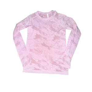 Camicia donna Athleta Momentum mimetica manica lunga taglia S rosa L/S fori pollice - Foto 1 di 5