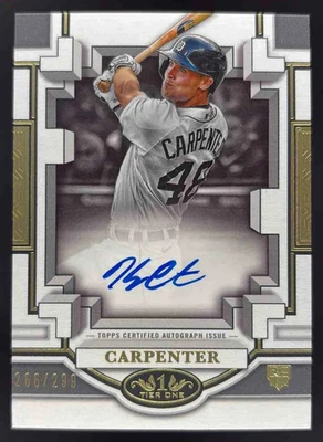 2023 Topps Tier One Break Out Autographs #BOA-KC Kerry Carpenter RC Auto /299 - Image 1 of 2