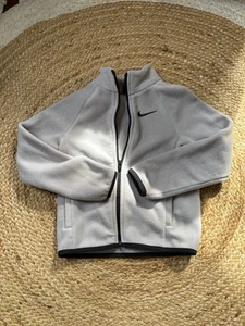 Nike Boys’ Size 7 Fleece Full Zip Jacket taupe - Picture 1 of 4