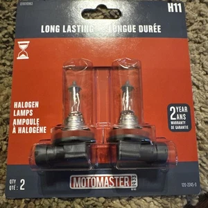NUEVO Paquete de 2 bombillas halógenas MotoMaster H11 12V 55W hechas en Alemania - Imagen 1 de 5