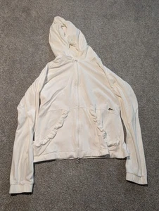 Kavu Hoodie Womens XL White Organic Cotton Full Zip Sweater Sweatshirt - Picture 1 of 9