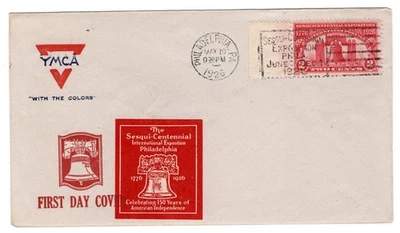 #627 Sesquicentennial Exposition 1928 FDC -  Planty #19 - Image 1 of 2