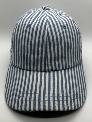 Gorra de Hilo Universal Sombrero Mujer Ajustable Azul Blanco Rayas Poli Algodón Nuevo Foto 1 de 4