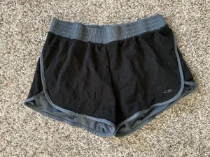 Champion Duo Dry Damen Shorts Größe Large schwarz grau sportlich elastischer Bund - Bild 1 von 1