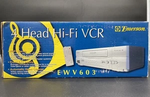 VCR Hi Fi Emerson Modelo EWV603 4 Cabezales con Control Remoto NUEVO - Imagen 1 de 5