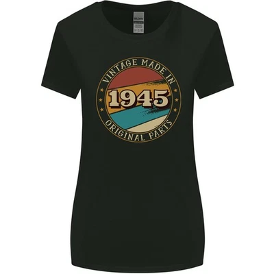T-Shirt Vintage Pour Femme À Large Coupe Du 80E Anniversaire Fabriqué En 1945 - Photo 1/2