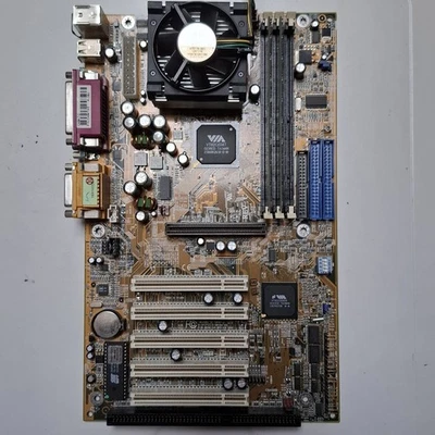Vintage Legend DFI CA64-TC Tualatin PGA370 VIA C694T + Intel Celeron 1000A mhz + - Image 1 of 4