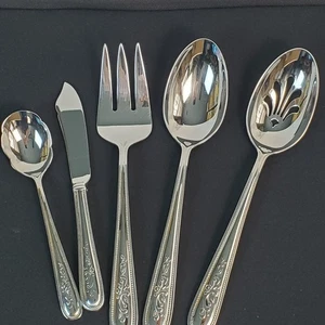 Lenox Opal Innocence 5 Piece Hostess Serving Set 18/10 Stainless Flatware - Picture 1 of 13