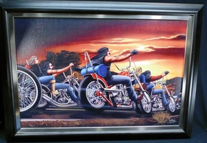 David Jacquie Mann Family Signed Limited Edition Art Print Easyriders Motorcycle - Bild 1 von 9