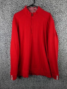 Bobby Jones Golf Sweater Men XXLarge Red Cotton Long Sleeve 1/4 Zip Pullover PGC - Picture 1 of 14