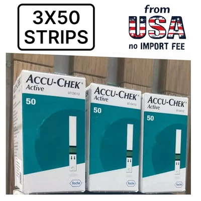 ACCUCHEK 150 Accu-Chek Active Test Strips ,From USA Exp:12/2026-NO IMPORT FEE!!!
