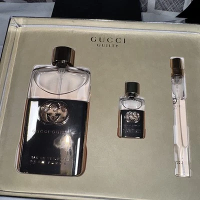 GUCCI Guilty Eau Toilette Pour Femme Gift Set,3 Bottles 3oz. ,0.16 oz., 0.33oz.  - Image 1 of 4