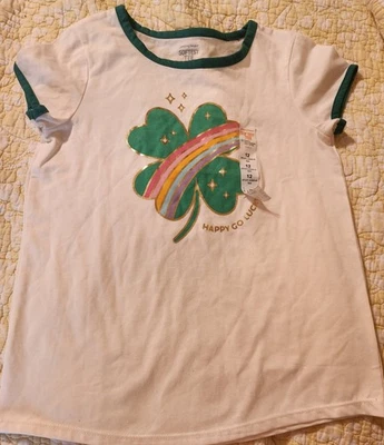 NWT Jumping Beans Girls Size 12 Short-sleeve St. Patrick's Day Irish Graphic Tee - Image 1 of 4