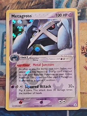 Metagross 11/101 Pokemon EX Hidden Legends Reverse Holo Rare Card - NM Clean - Image 1 of 4