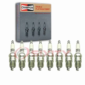 8 pc Champion Double Platinum Spark Plugs for 1975-1983 Pontiac Grand LeMans up - Picture 1 of 5