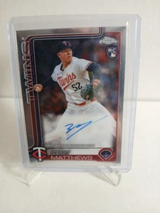 2025 Topps Chrome - Rookie Autographs Zebby Matthews #RA-ZM (AU, RC) - Bild 1 von 2