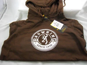 WOMENS BROWNING BUCKMARK HOODIE SWEATSHIRT CHOCOLATE - Picture 1 of 1