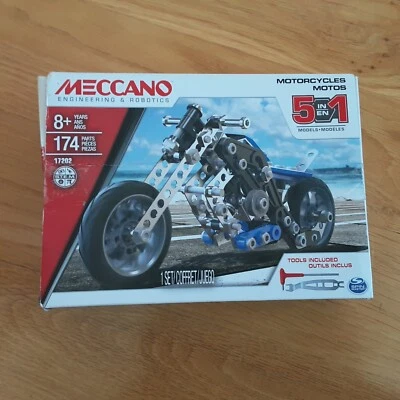 Meccano 5 In1 Motorcycles Robotics & Engineering NEW Openbox - Image 1 of 4